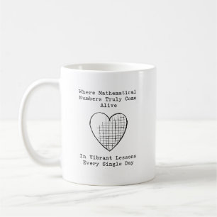 Mathematikzahlen werden in lebendigen täglichen Le Kaffeetasse