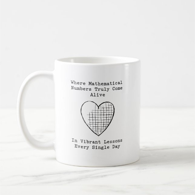 Mathematikzahlen werden in lebendigen täglichen Le Kaffeetasse (Links)