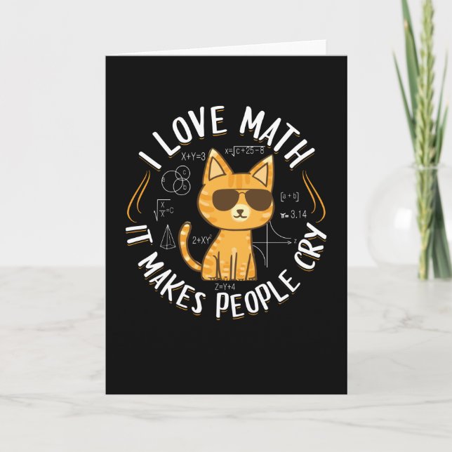 mathematisch | I LIEBE | Mathematisches Geschenk Karte (Vorderseite)