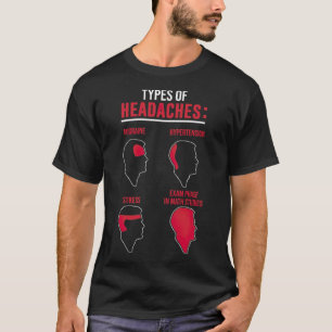 Mathematische Arten von Kopfschmerzen Prüfung Phas T-Shirt