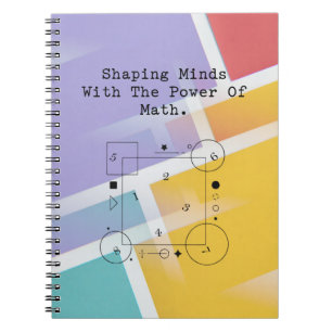 Mathematische Denkweise formen Inspirierende Bil Notizblock