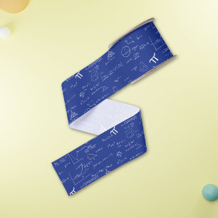 Mathematische Formeln in Navyblau Ripsband
