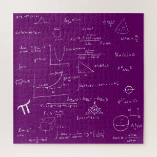 Mathematische Formeln und Gleichungen Lila und Wei Puzzle