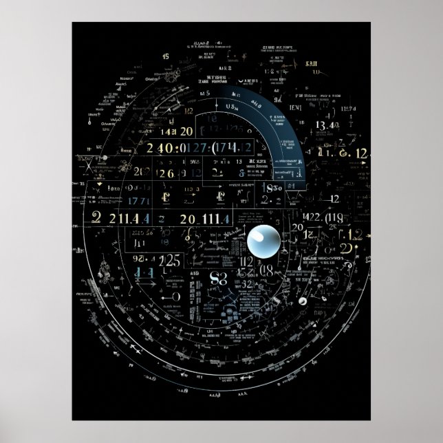 Mathematische Formeln zur Lösung von Problemen in  Poster (Vorne)