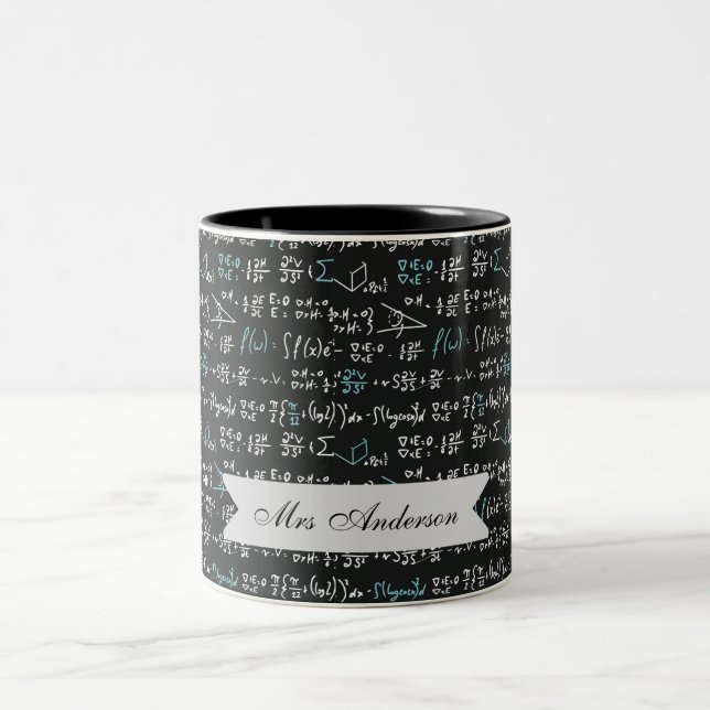 Mathematische Formeln  Zweifarbige Tasse (Mittel)