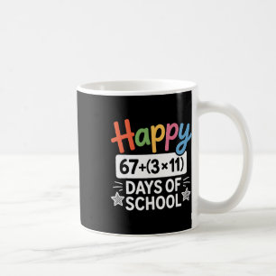 Mathematische Gleichung 100. Tag Lehrer Glückliche Kaffeetasse