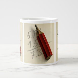 Mathematische Gleichung mit rotem Bleistift, Vinta Jumbo-Tasse