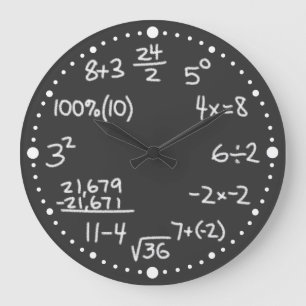 Mathematische Gleichungen Lover Black Clock Große Wanduhr