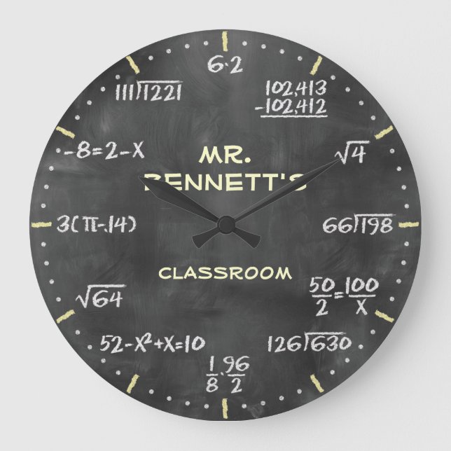 Mathematische Gleichungen Personalizable Uhr (Vorderseite)
