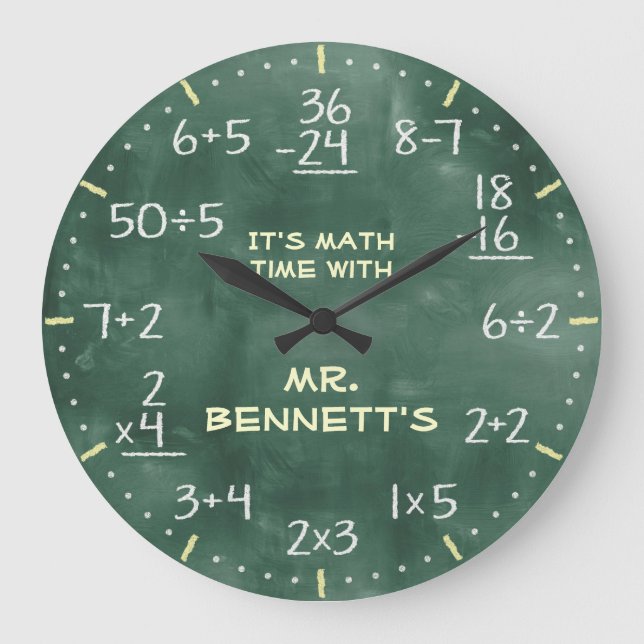 Mathematische Gleichungen Personalizable Uhr (Vorderseite)