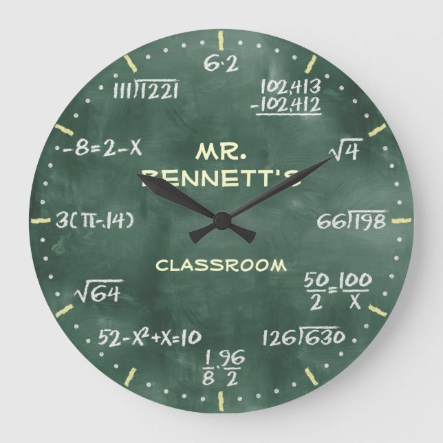 Mathematische Gleichungen Personalizable Uhr (Vorderseite)
