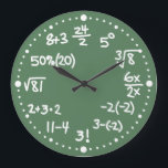 Mathematische Gleichungen Uhr Uhr Version zwei<br><div class="desc">Diese lustige und skurrile Uhr ist perfekt für Mathe-Liebhaber. Teste deine Arithmetik! Die Uhr hat mathematische Gleichungen anstelle von Zahlen. Es gibt einige Addition, Subtraktion, Multiplikation, Teilung, Prozentsätze, Fraktionen, Algebra, Quadratwurzel und Power. Diese zweite Version der Uhr hat auch eine factorial und würfel root. Sie sehen aus wie eine weiße...</div>