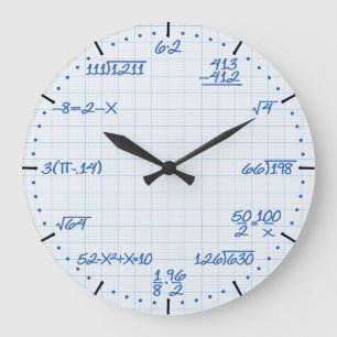 Mathematische Gleichungs-Uhr Große Wanduhr