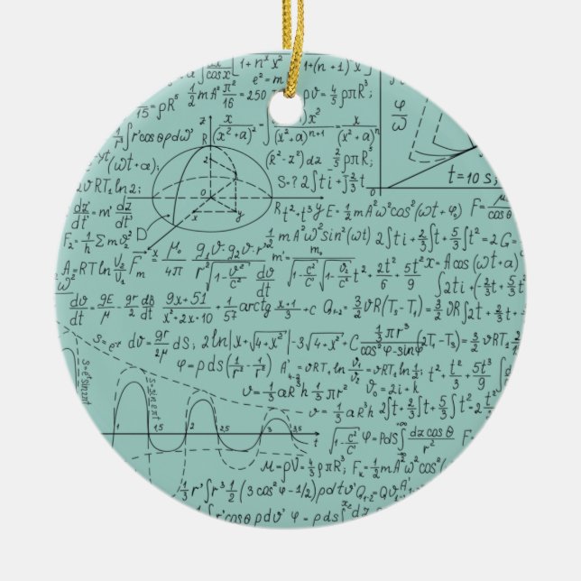 Mathematische Liebhaber, Mathematik Formel, Mathe  Keramik Ornament (Vorne)