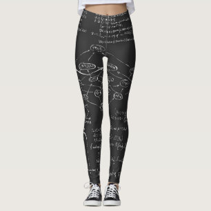 mathematische schwarz-weiße Schriften Leggings
