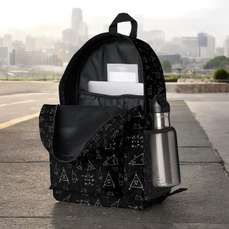 Mathematische Symbole, zurück zur Schule Bedruckter Rucksack