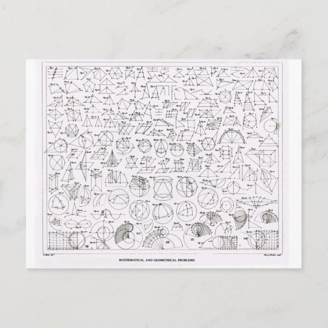 Mathematische und geometrische Probleme Postkarte (Vorderseite)
