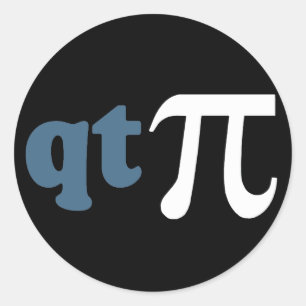 Mathematischer Spaß - Niedliches T-Shirt Pi Runder Aufkleber