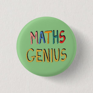 Mathematisches Genie Button Abzeichen