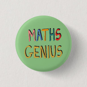 Mathematisches Genie-Button-Abzeichen Button