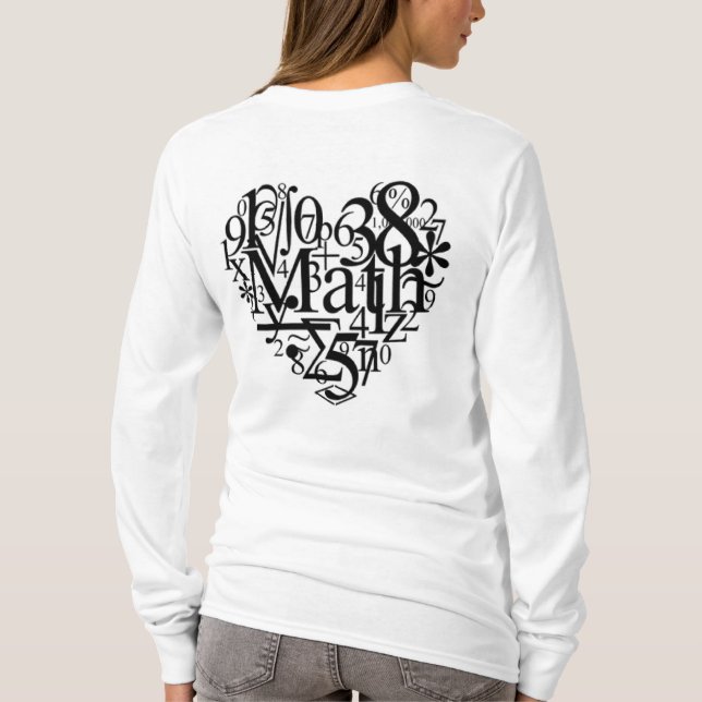 Mathematisches Herz T-Shirt (Rückseite)