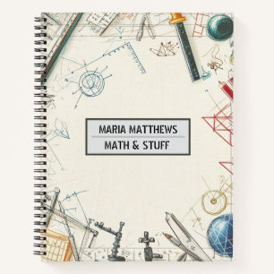 Mathematisches individuelles Notebook Notizbuch