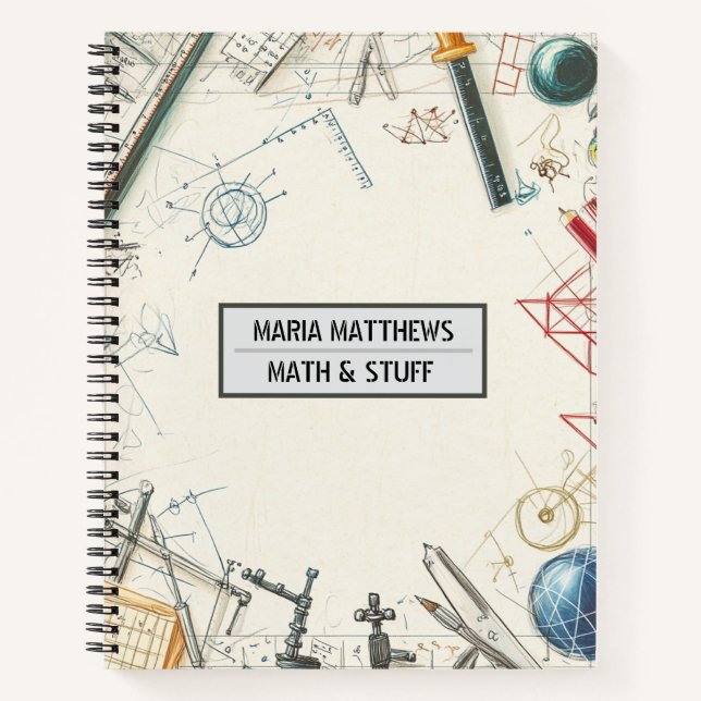 Mathematisches individuelles Notebook Notizbuch (Vorderseite)