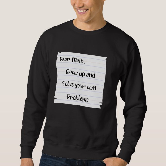 Mathematisches Kompetenzproblem Lösung des Mathema Sweatshirt (Vorderseite)