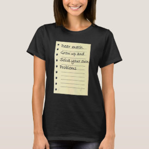 Mathematisches Kompetenzproblem Lösung des Mathema T-Shirt