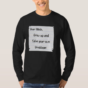 Mathematisches Kompetenzproblem Lösung des Mathema T-Shirt