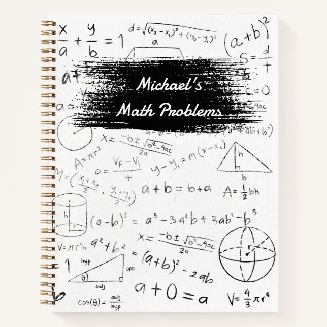 Mathematisches Schulproblem - Lösung des Notebooks Notizbuch (Vorderseite)