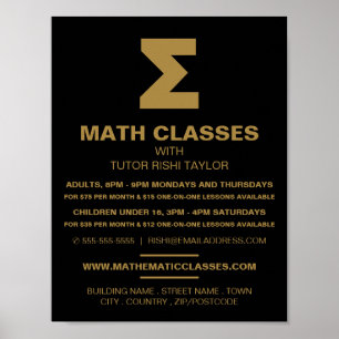 Mathematisches Sigma-Symbol, Math-Klassen-Werbung Poster