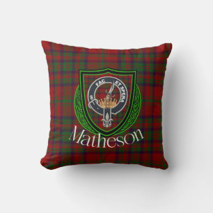 Matheson-Schottischer-Clan-Tartan & Wappen Kissen