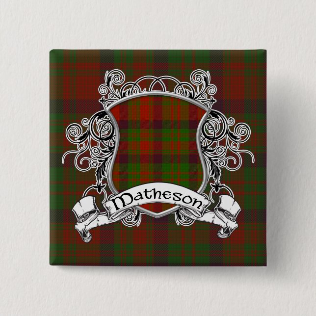 Matheson Tartan-Schild Button (Vorderseite)