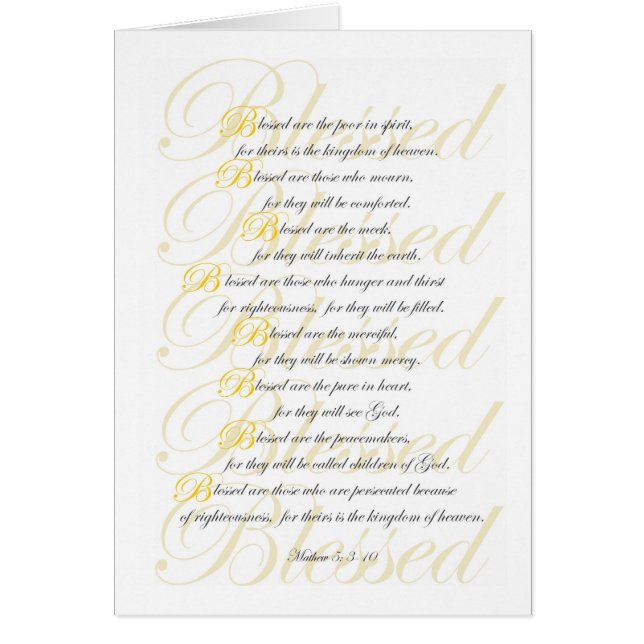 Mathew 5:3 - 10 (Vorne)