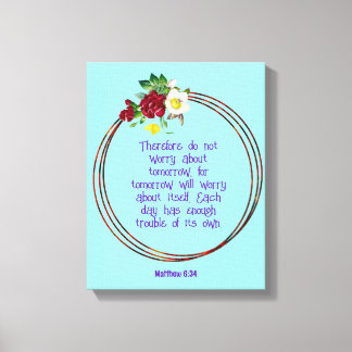 Mathew 6: 24 | Motivierend Biokotierungen Verse Leinwanddruck