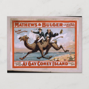 Mathews & Bulger, 'At Gay Coney Island' Vintager Postkarte