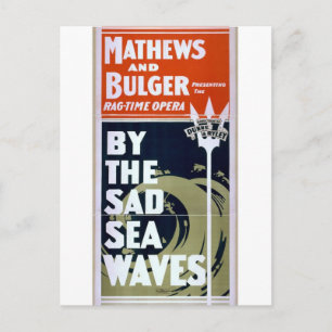 Mathews und Bulger, 'By the sad sea waves' Retro T Postkarte