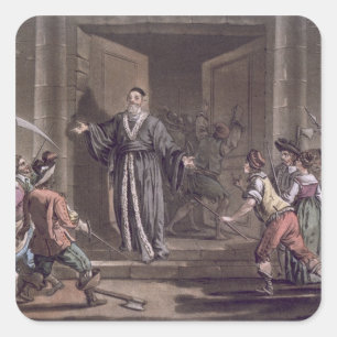 Mathieu-Mole (1584-1656) hielt durch die Leute Quadratischer Aufkleber