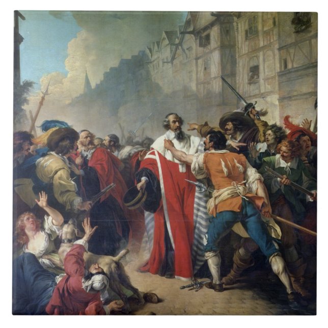 Mathieu-Mole, die von der Pariser Menge O gestoppt Fliese (Vorderseite)