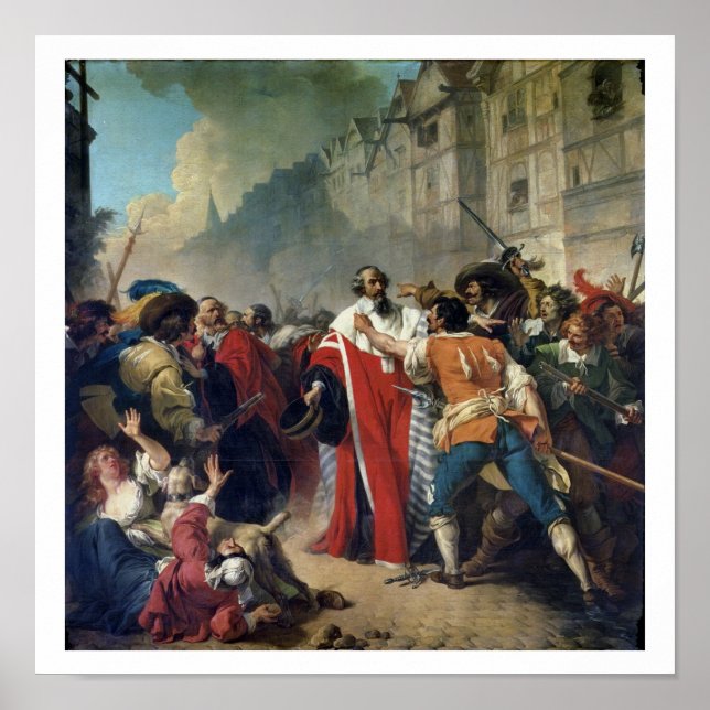 Mathieu Mole wird von der Pariser Menschenmenge ge Poster (Vorne)