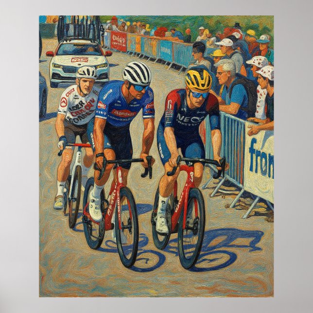 Mathieu van der Poel Tour de France 2022 7. Bühne Poster (Vorne)