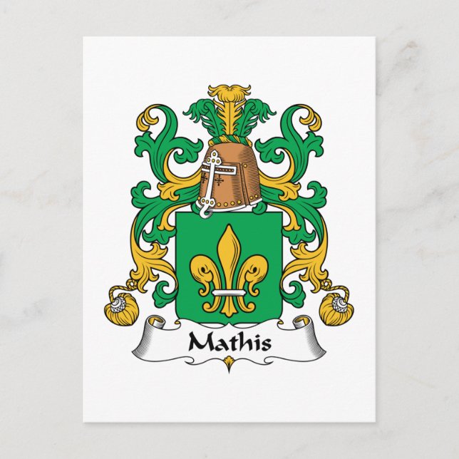 Mathis Familienwappen Postkarte (Vorderseite)