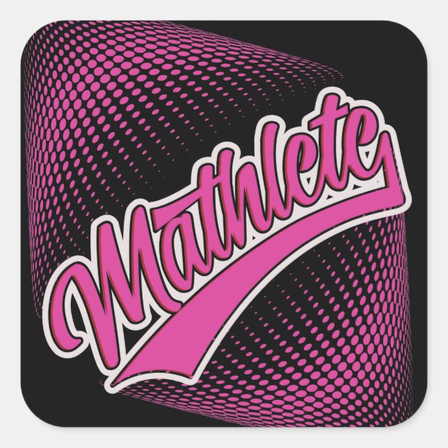 Mathlete-Aufkleber Quadratischer Aufkleber (Vorderseite)