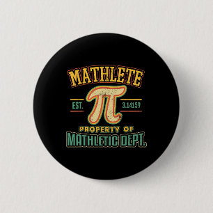 Mathlete Mathletic Department Pi 3.14 Math Calculu Button
