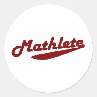 Mathlete Runder Aufkleber