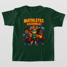 Mathleten bauen Superhero School T-Shirt zusammen