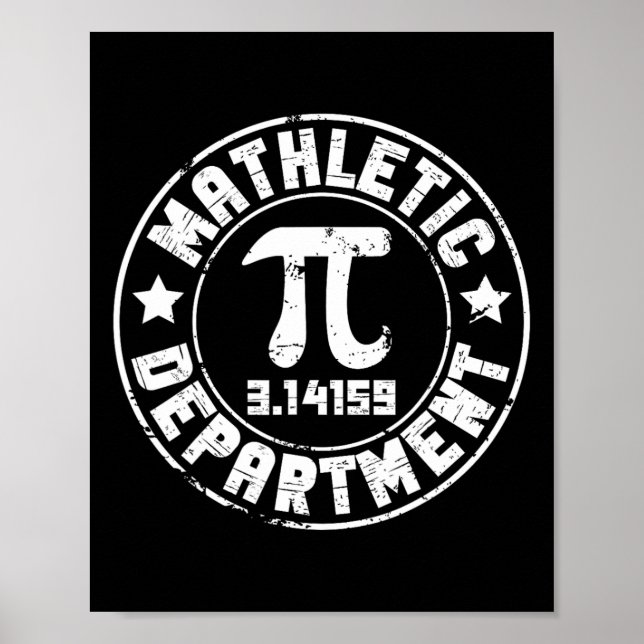 Mathletic Department 3.14159 Pi Day Math Teacher V Poster (Vorne)