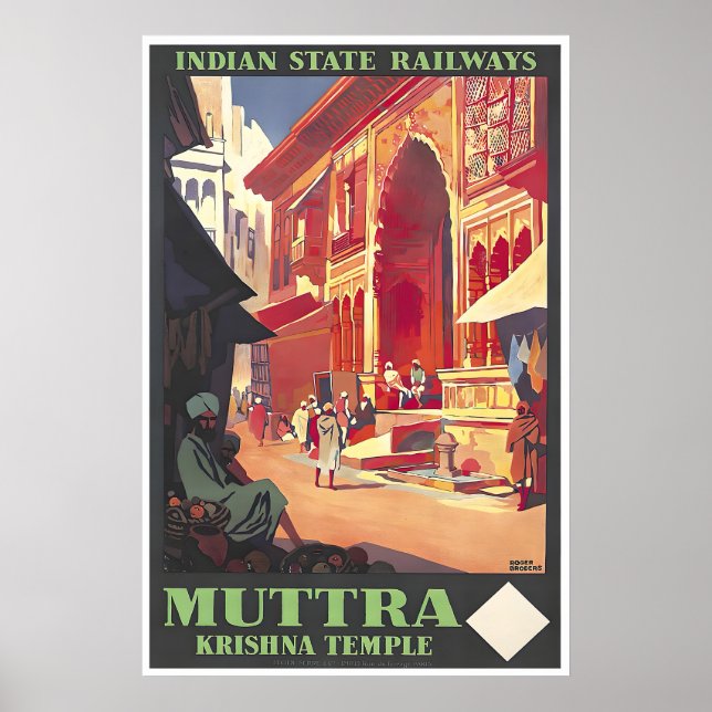 Mathura Indien Druck Krishna Tempel Poster Roger (Vorne)