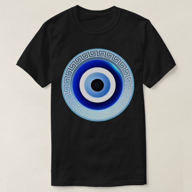 Mati Evil Eye Griechischer Key Premium T-Shirt (Design vorne)